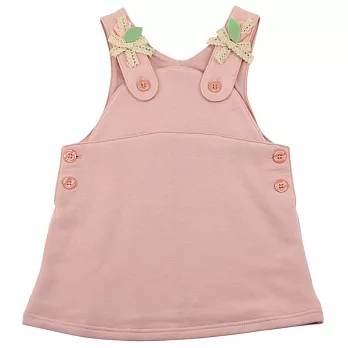 【愛的世界】素色刷毛吊帶裙-台灣製-105粉橘色
