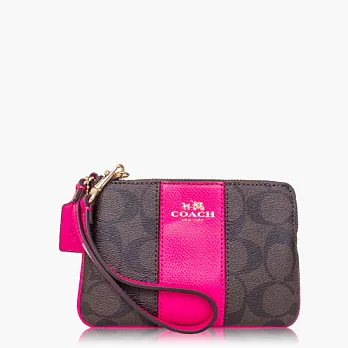 【COACH 攜帶便利】PVC / 零錢收納 / 手拿包(小款)_深咖桃