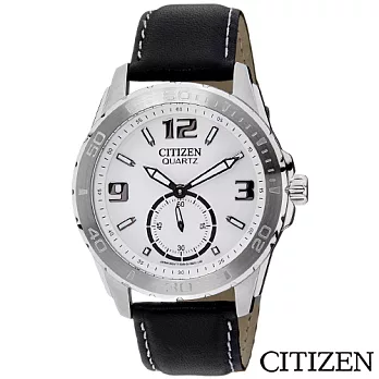 CITIZEN星辰 魅力小秒針都會時尚腕錶-白 AO3010-05A