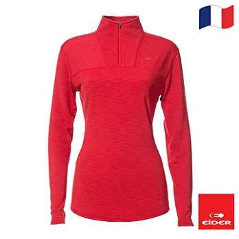 法國【EiDER】 女保暖透氣多功能長袖立領衫/EIT2535S熱情紅