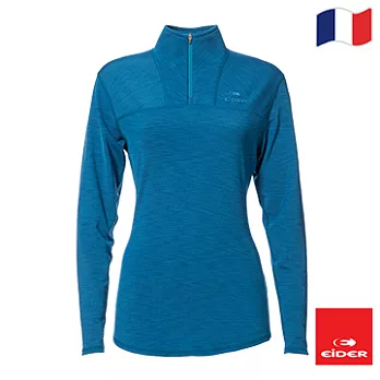 法國【EiDER】 女保暖透氣多功能長袖立領衫/EIT2535S海藍