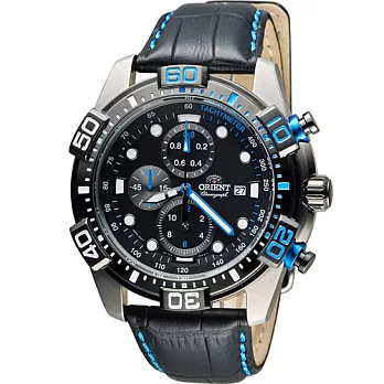 ORIENT 東方錶怒海急先鋒計時腕錶 FTT16004B 黑x藍