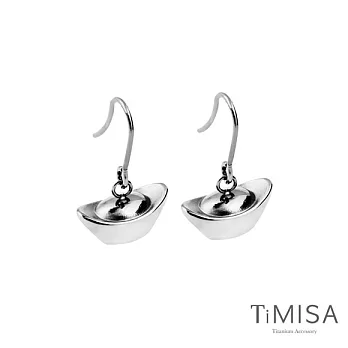 【TiMISA】鈦元寶 純鈦耳環一對