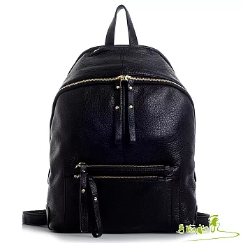 【手感的秀】紐約街頭風多口袋後背包(時髦黑)