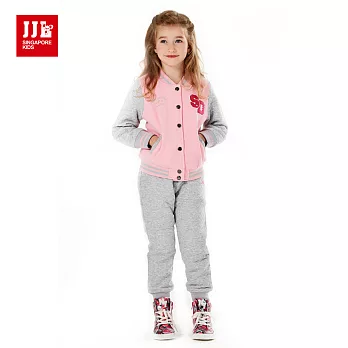 【JJLKIDS】美式運動風SD棒球外套裝組(麻灰)105麻灰