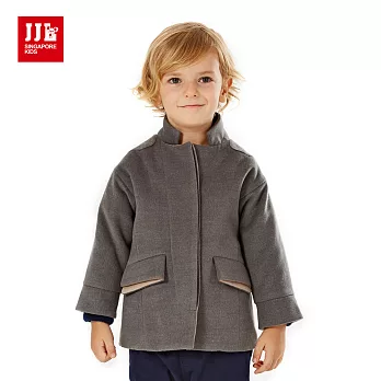 【JJLKIDS】小紳士厚毛呢外套105灰色
