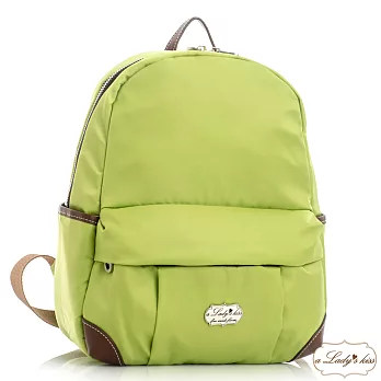 【a Lady’s真皮】超輕空氣感南瓜口袋後背包(青蘋果綠)