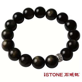 石頭記 轉運珠12mm手鍊-護身黑曜石黑曜石