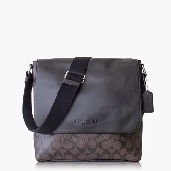 【COACH 男仕品味】PVC / 側肩 / 斜肩 / 多功能包_深咖