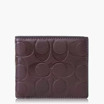 【COACH 男仕必備】皮革 / 多功能短夾_深咖