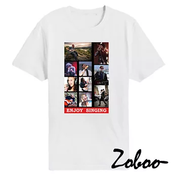 ZOOBO樂音悠揚純棉短袖T恤(ZB008)XS白色