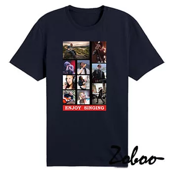 ZOOBO樂音悠揚純棉短袖T恤(ZB008)XS黑色