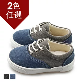 FUFA MIT 拼接質感童鞋 (FNB22)-藍灰色15藍灰色