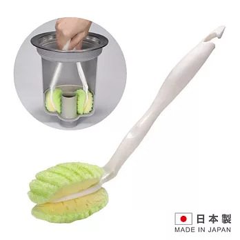 日本製造 SANKO 25CM水滴型排水口清潔刷-綠K-BL-97