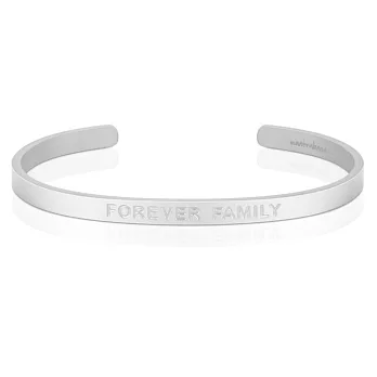 MANTRABAND Forever Family 一輩子的家人 消光銀男款寬版
