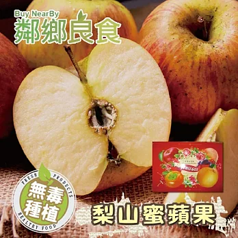 預購《鄰鄉良食》無毒梨山蜜蘋果(8粒/禮盒,共2盒)