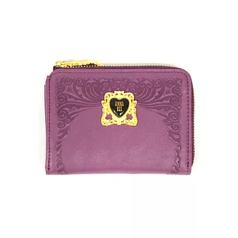 【U】ANNA SUI - 經典拉鍊短夾(兩色可選) - 紫色