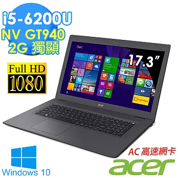 【Acer】E5-773G-56LE《Win10_大螢幕》17.3吋 i5-6200U 2G獨顯 AC網卡 強勁大筆電★送4G記憶體