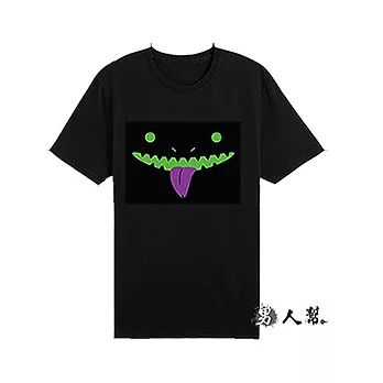 小恐龍棉質短袖圓領T恤(MR026)XS黑色