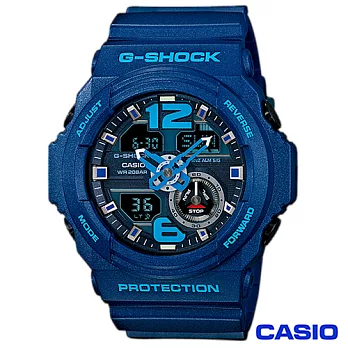 CASIO卡西歐 G-SHOCK超人氣指針數位運動雙顯錶-帥勁藍 GA-310-2A
