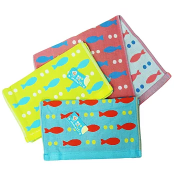 點點雨傘-8924/點點小魚8925/英文熊熊純棉童巾-8926-12入組