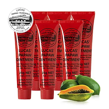 澳洲木瓜霜 Lucas Papaw Ointment 原裝進口正貨 (25g/瓶,共6入)