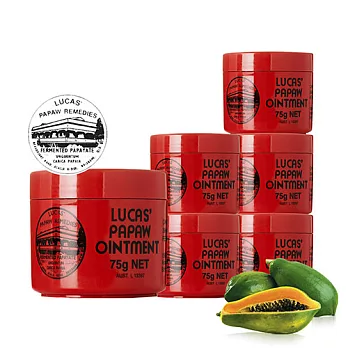 澳洲木瓜霜 Lucas Papaw Ointment 原裝進口正貨 (75g/瓶,共6入)