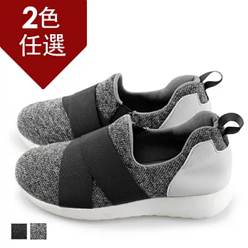 FUFA MIT 繃帶潮流休閒懶人鞋 (FA108)-共2色23灰色
