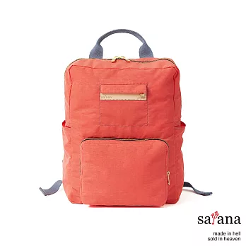 satana - 極簡輕便摺疊後背包 - 珊瑚紅
