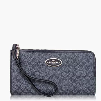 【COACH 攜帶便利】PVC / 晚宴包 / 手拿包(大款)_黑灰