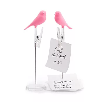 QUALY 雀兒便條夾(粉紅)