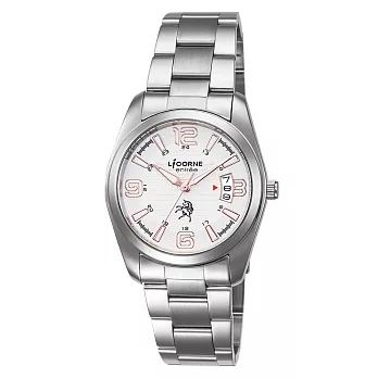 【LICORNE】恩萃 Entrée 簡約時尚設計都市腕錶 (粉紅/白 LT083BWWA-R2)