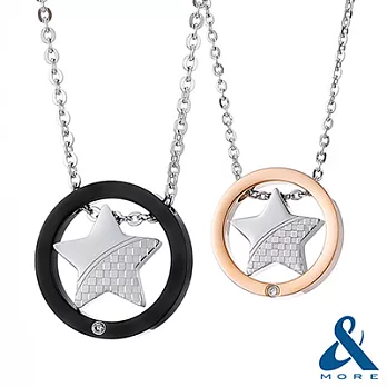 【&MORE】愛迪莫鈦鍺-NO.32鍺鋼項鍊『星光綻放』情侶對鍊