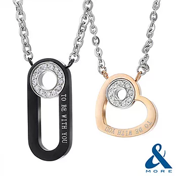 【&MORE】愛迪莫鈦鍺-NO.32鍺鋼項鍊『相戀時刻』情侶對鍊