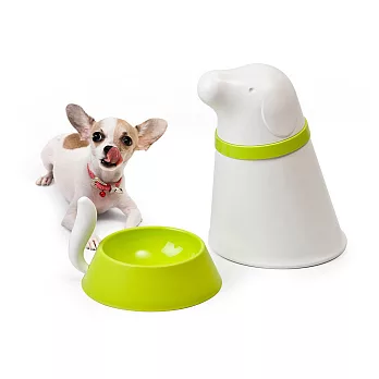 QUALY 帕皮-附碗飼料筒(白色)