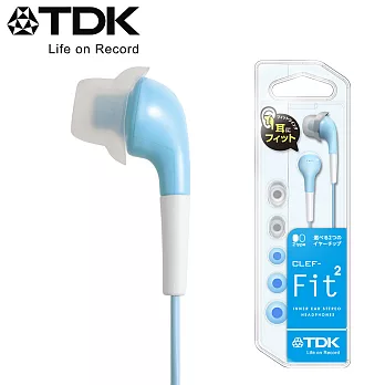 TDK CLEF- Fit2 耳塞式繽紛耳機水藍