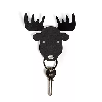 QUALY麋鹿 - 掛架鑰匙圈（黑色）