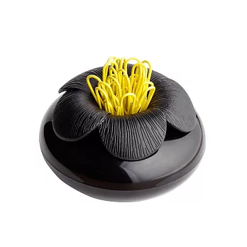 QUALY 山茶花-置物罐(黑罐+黑花)