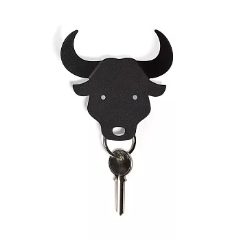 QUALY 水牛 - 掛架鑰匙圈（黑色）