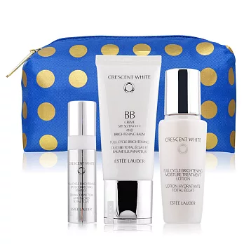 ESTEE LAUDER雅詩蘭黛 極淨光透白修護組 送藍底金點化妝包