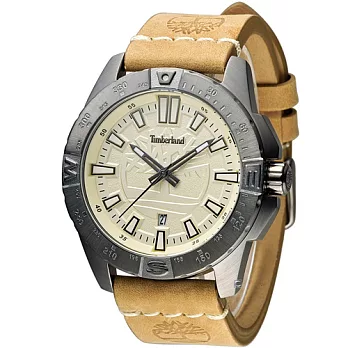 Timberland 探險潮流時尚休閒錶 TBL.14532JSU/07 米黃色米黃色