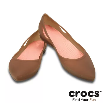 Crocs - 女-女士芮歐平底鞋 -35古銅/西瓜紅色