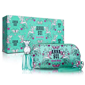 Anna Sui 安娜蘇 許願精靈風采禮盒(淡香水30ml+手拿包)-送品牌針管＆紙袋