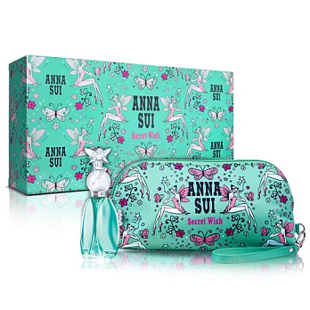 Anna Sui 安娜蘇 許願精靈風采禮盒(淡香水30ml+手拿包)-送品牌針管&紙袋