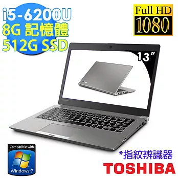 【TOSHIBA】Z30-C-0D500M 13.3吋 i5-6200U 8G記憶體 512GSSD Win7專業版 超輕薄筆電低調金