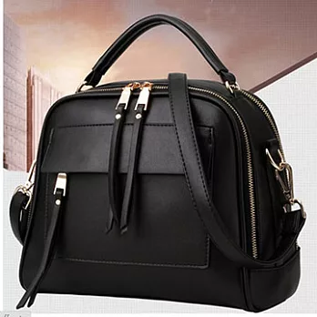 歐美時尚潮流單肩斜跨包_黑色