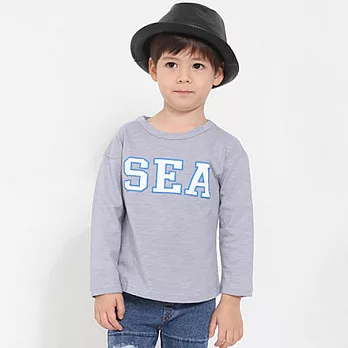 韓版SEA字母純色棉T母子親子裝(小孩)90白