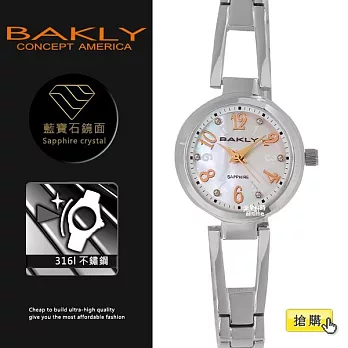 【完全計時】手錶館│BAKLY 美國意念 玫瑰金 日期 BA3091-2 25mm s 藍寶石水晶玻璃 小b 晶鑽小錶