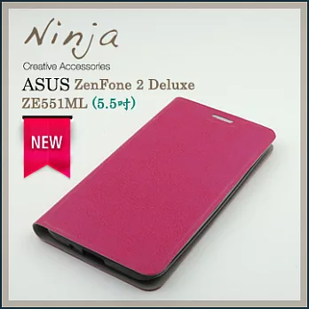 【東京御用Ninja】ASUS ZenFone 2 Deluxe ZE551ML經典瘋馬紋保護皮套(桃紅色)