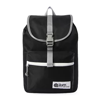 韓國包袋品牌 THE EARTH - NYLON 1 POCKET BACKPACK (Black) 基本系列 防水尼龍後背包 (黑)